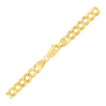 5.7mm 14k Yellow Gold Solid Curb Bracelet - Selectique 