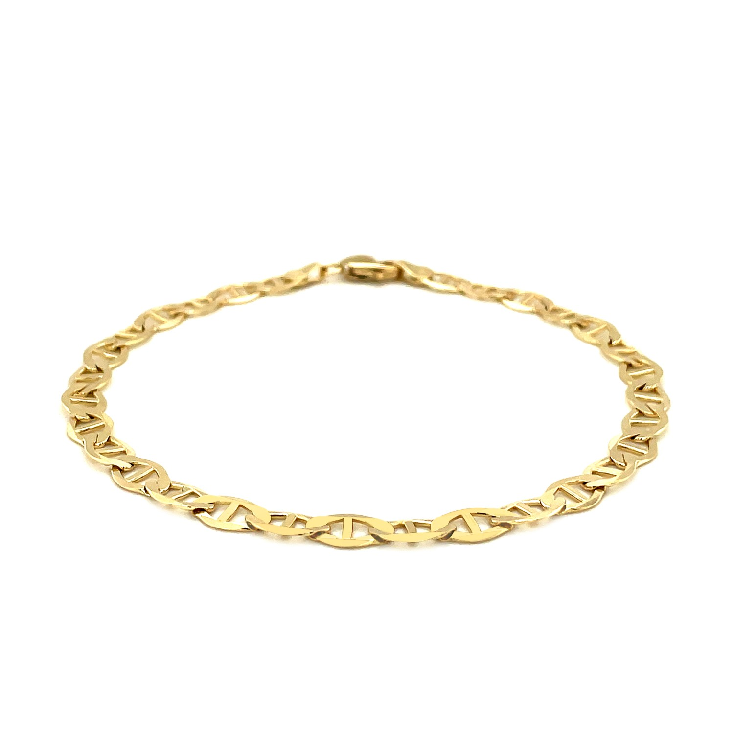 5.5mm 14k Yellow Gold Mariner Link Bracelet - Selectique 