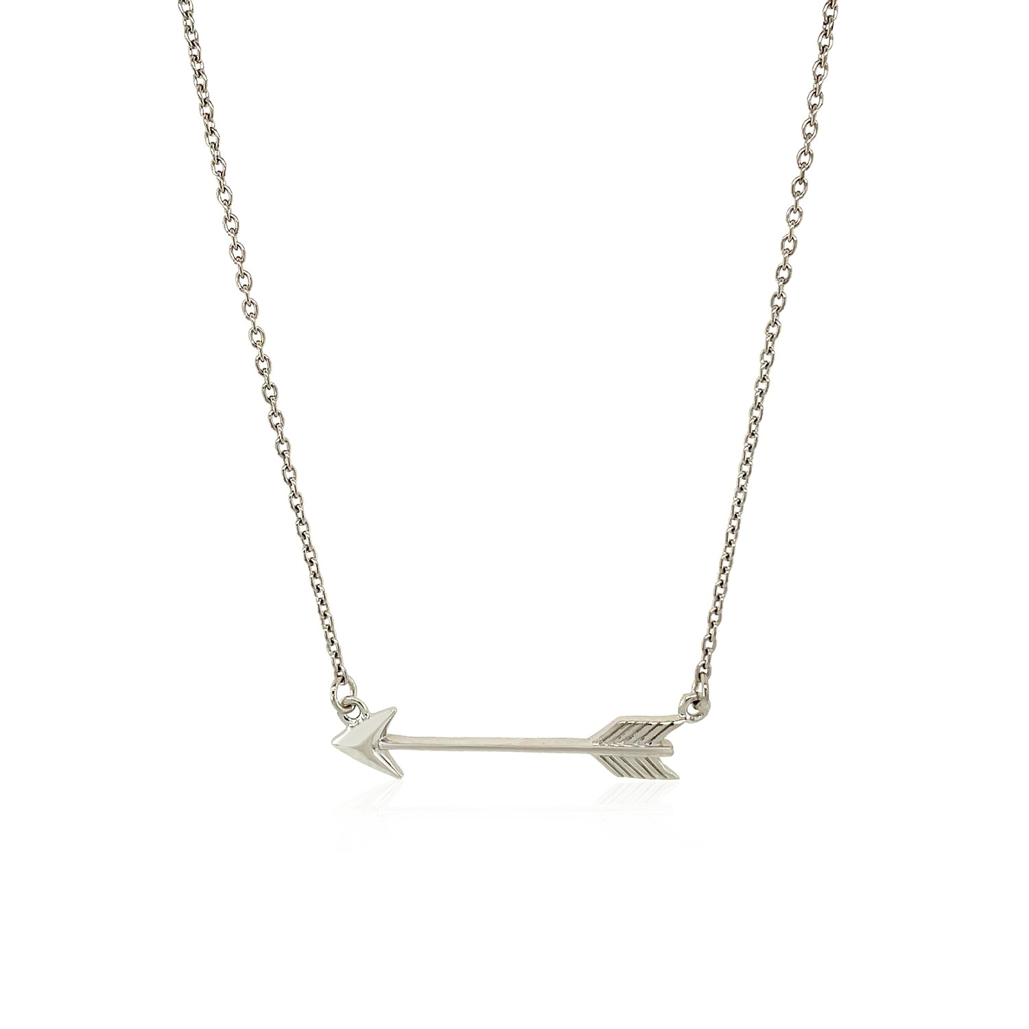 Necklace with Arrow in Sterling Silver - Selectique 