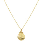 Scallop Mini Shell Necklace Gold.