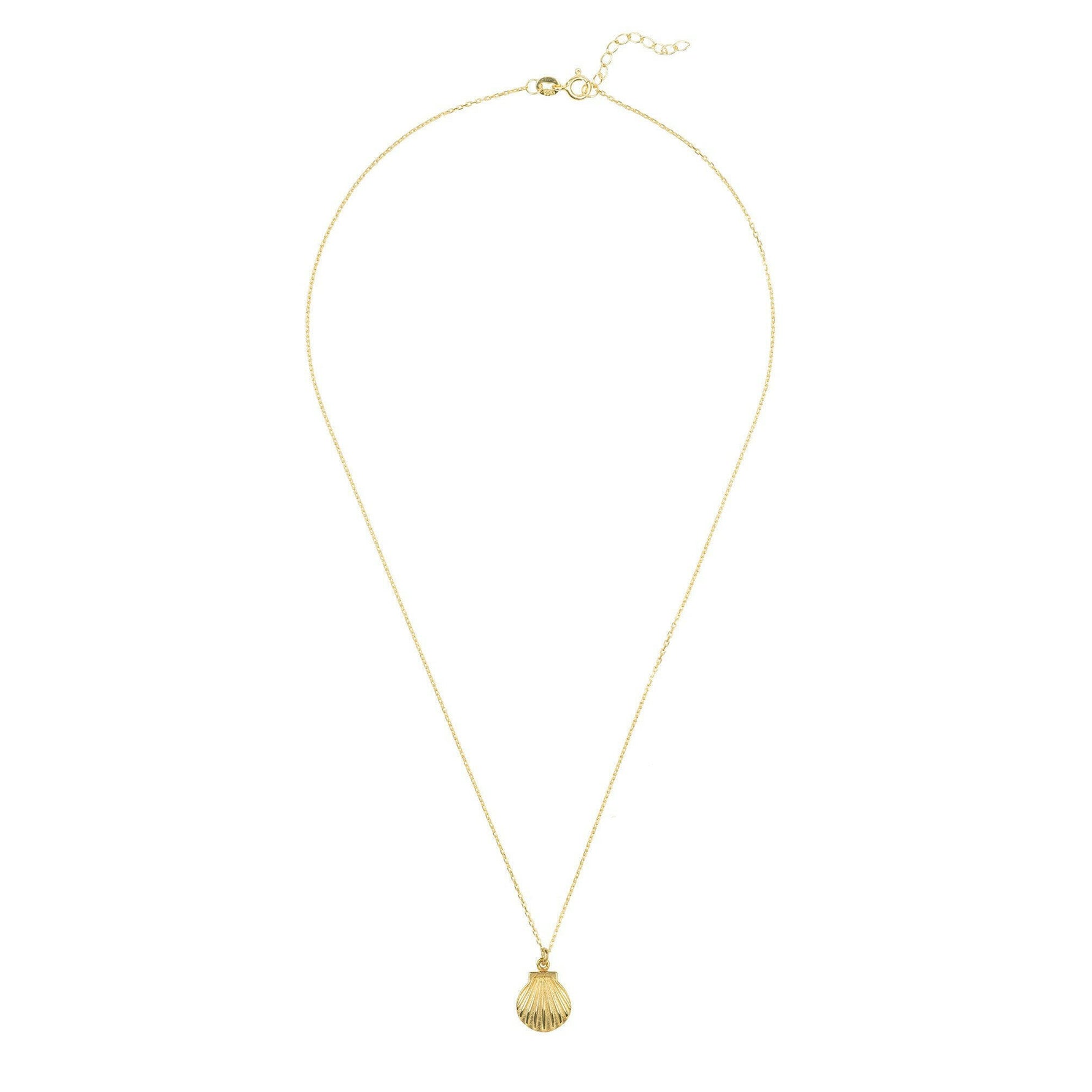 Scallop Mini Shell Necklace Gold.