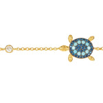 Turtle Turquoise Blue Bracelet Gold.