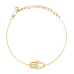 Diamond Hamsa Hand Bracelet gold.