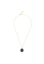 Zodiac Lapis Lazuli Gemstone Star Constellation Pendant Necklace Gold.