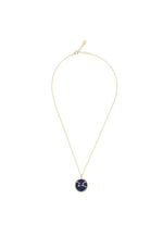 Zodiac Lapis Lazuli Gemstone Star Constellation Pendant Necklace Gold.