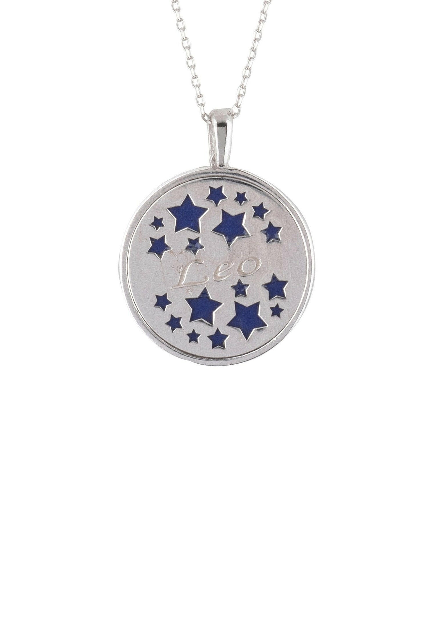 Zodiac Lapis Lazuli Gemstone Star Constellation Pendant Necklace.