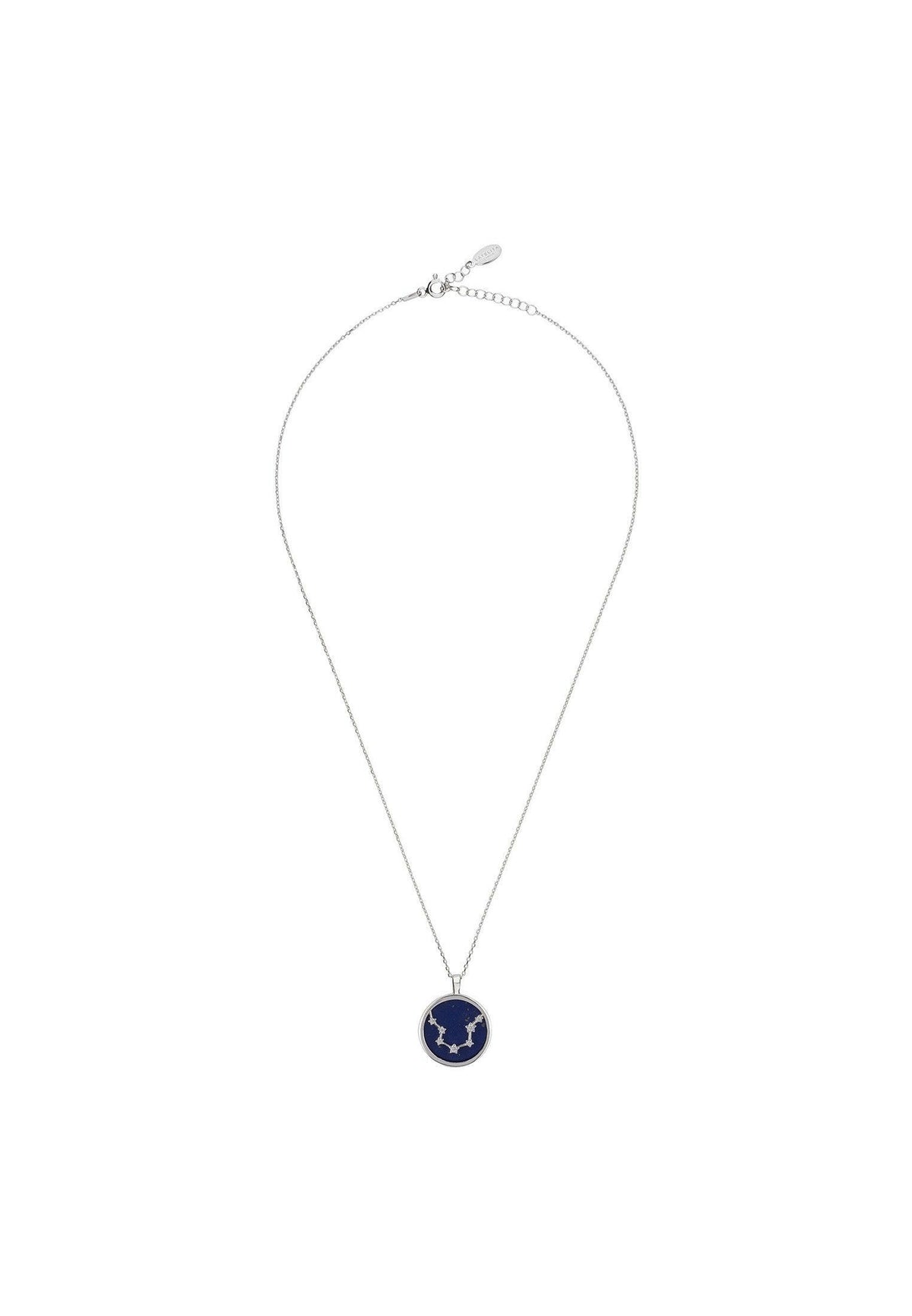 Zodiac Lapis Lazuli Gemstone Star Constellation Pendant Necklace.