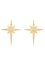 North Star Small Stud Earrings Gold.