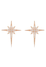 North Star Small Stud Earrings Rosegold.