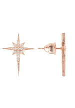 North Star Small Stud Earrings Rosegold.