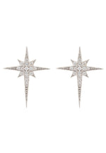 North Star Small Stud Earrings Silver.