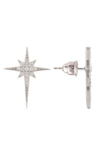 North Star Small Stud Earrings Silver.