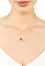 Pomegranate Charm Necklace Gold.