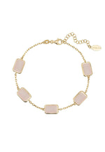 Portofino Bracelet Gold Rose Quartz.