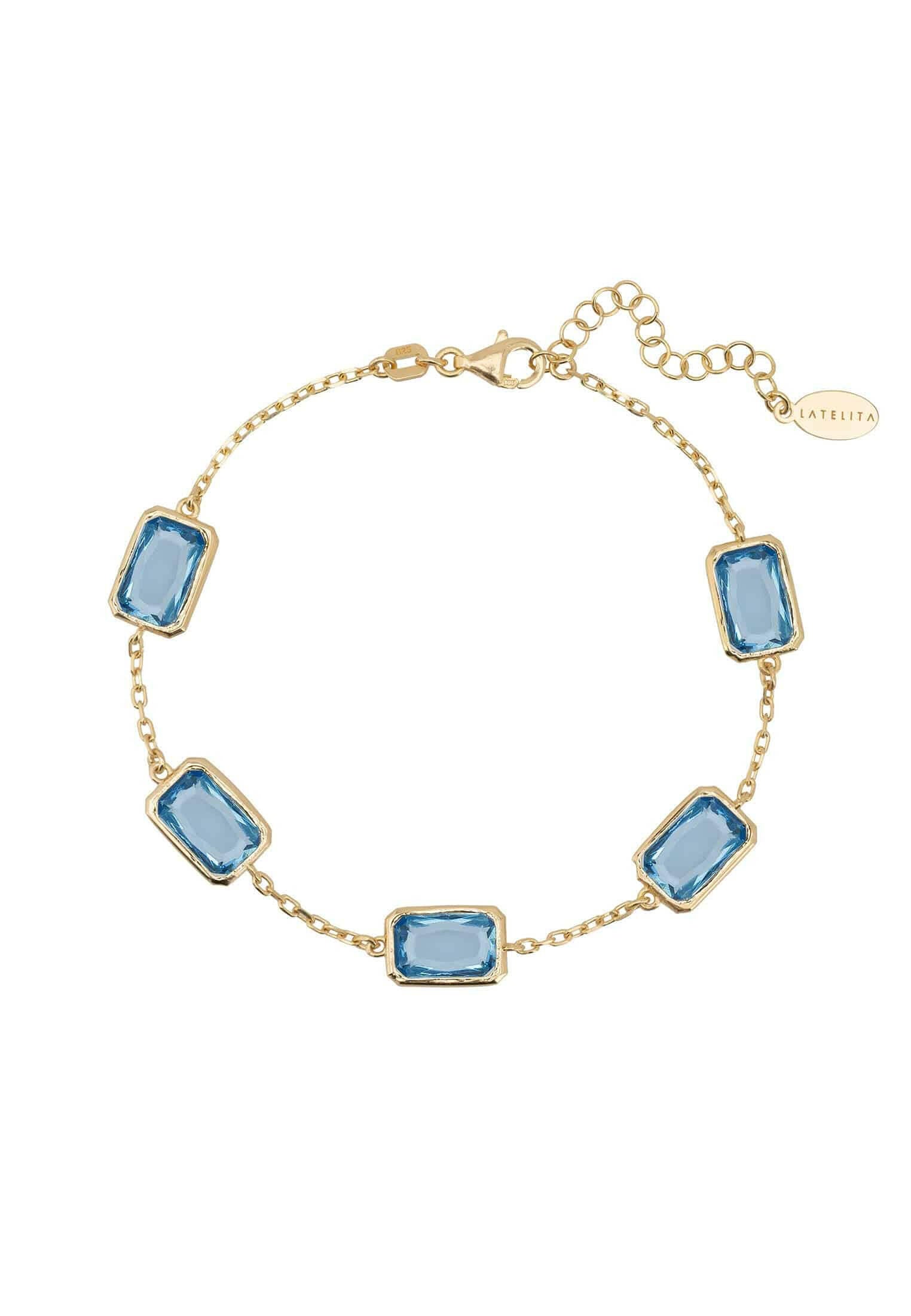 Portofino Bracelet Gold Blue Topaz.