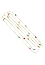 Venice Rainbow 120Cm Necklace Gold.