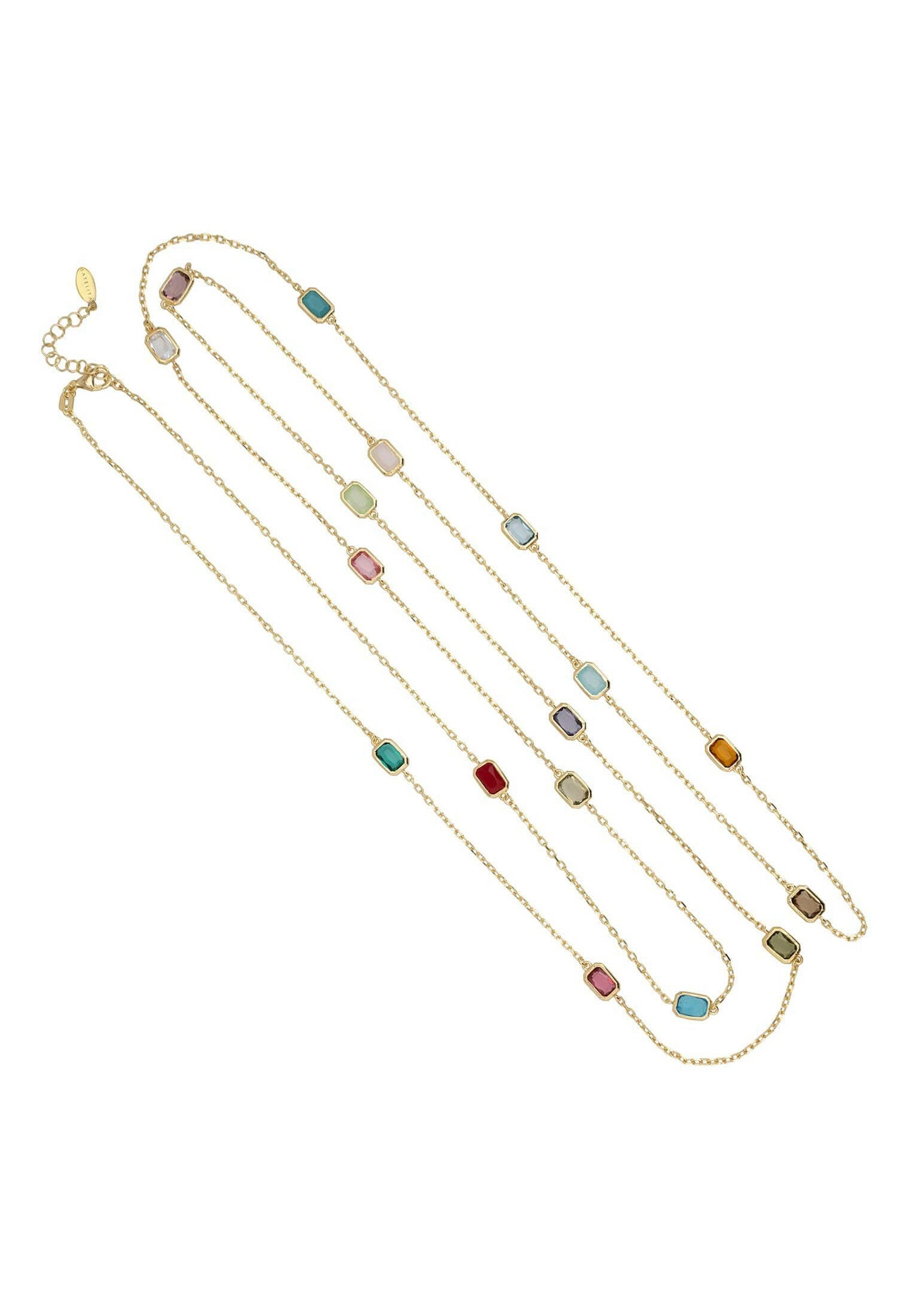 Venice Rainbow 120Cm Necklace Gold.