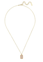 Portofino Necklace Gold Rose Quartz.