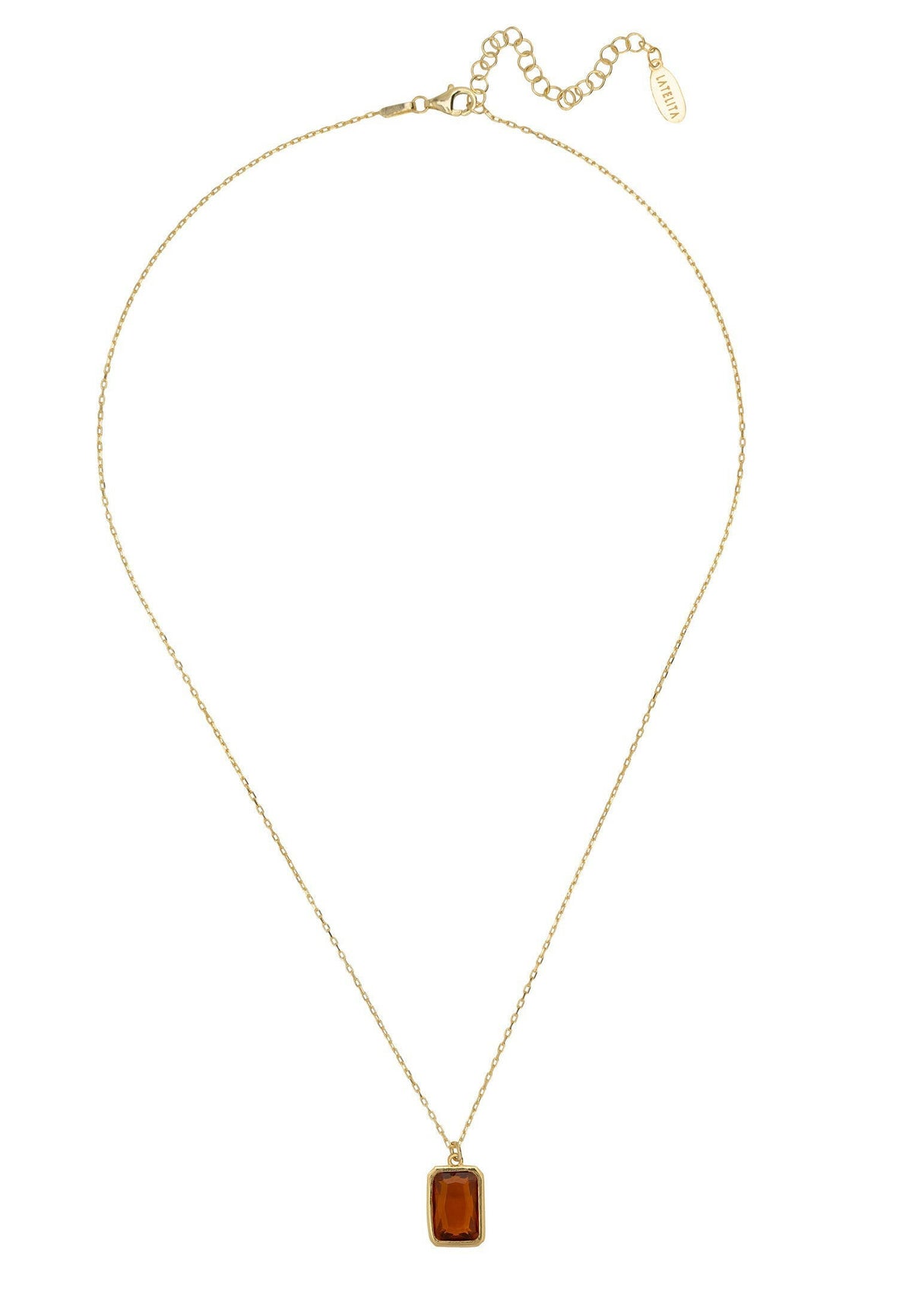 Portofino Necklace Gold Citrine.