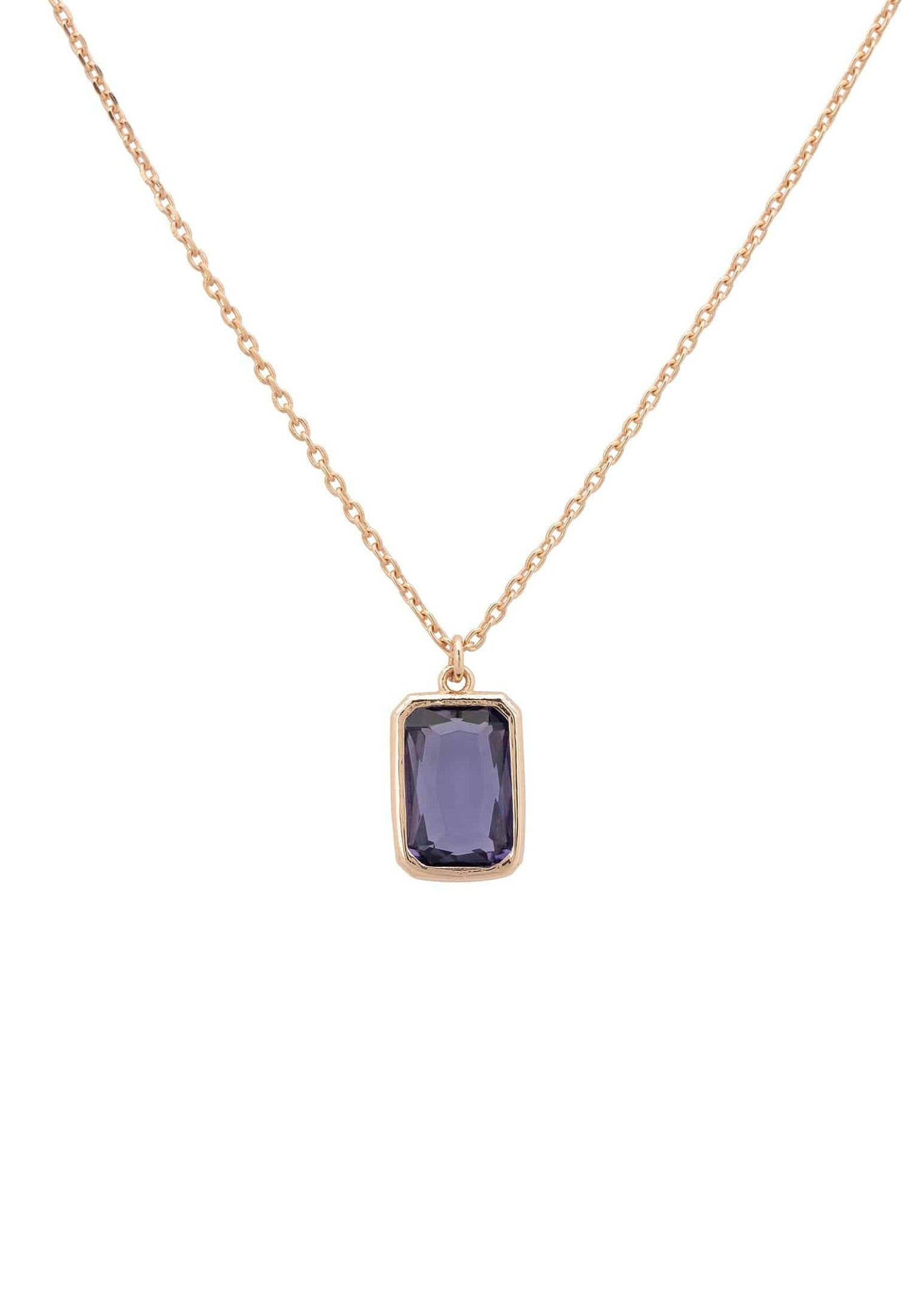 Portofino Necklace Rosegold Amethyst.