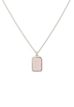 Portofino Necklace Silver Rose Quartz.