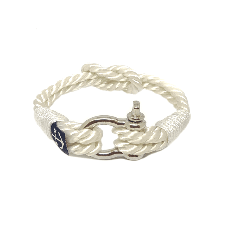 Weißes nautisches Armband