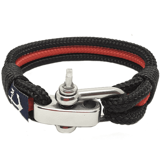 Pulsera náutica de playa de coral con grillete ajustable