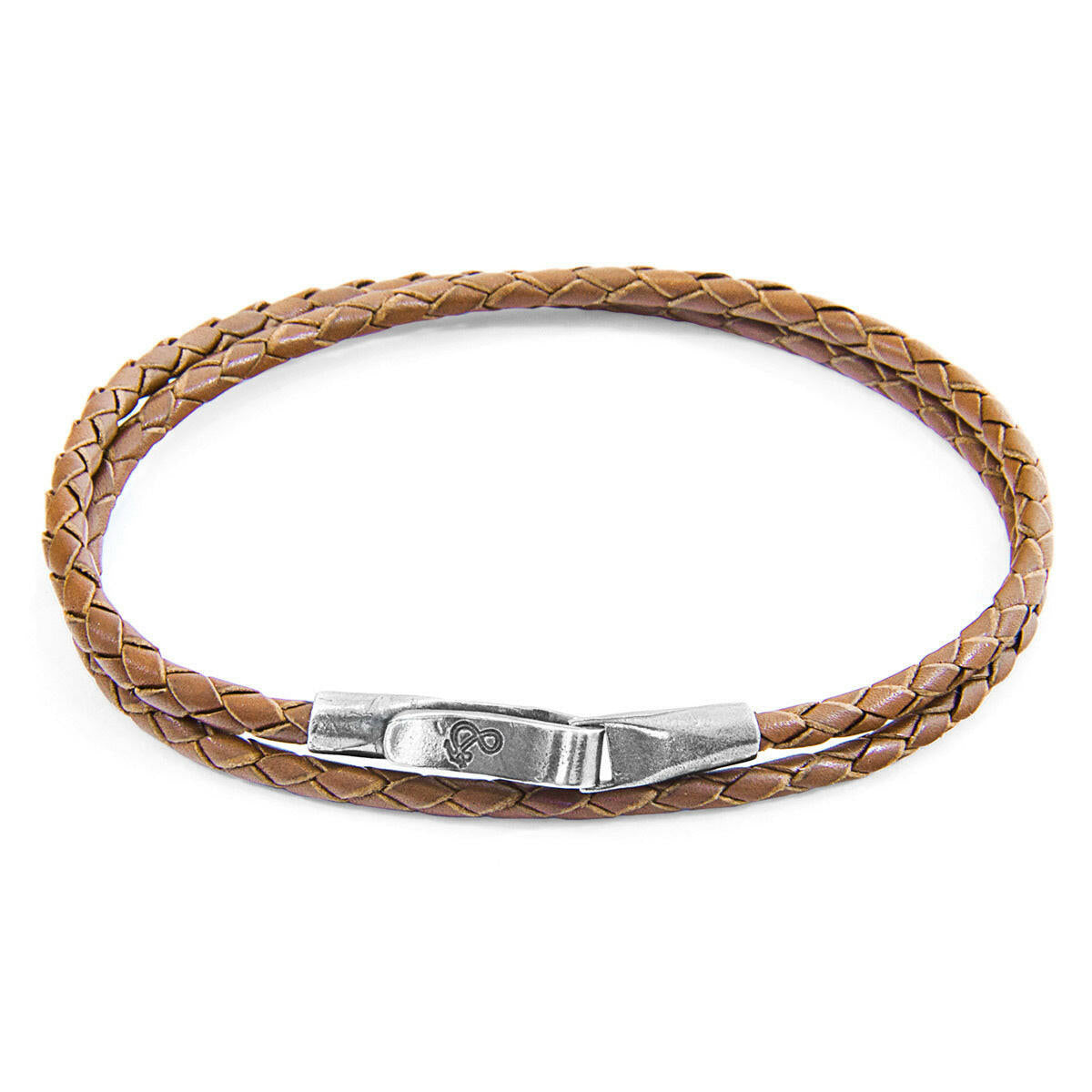 Light Brown Liverpool Silver & Leather Bracelet.