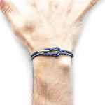 Royal Blue Padstow Silver & Leather Bracelet.