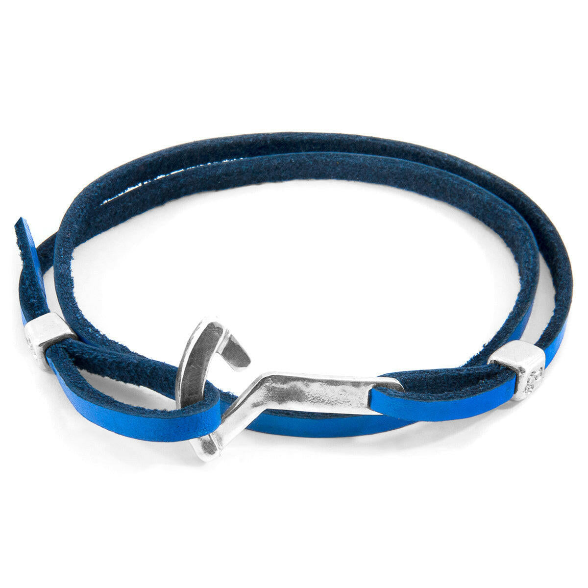 Royal Blue Flyak Anchor Silver and Flat Leather.