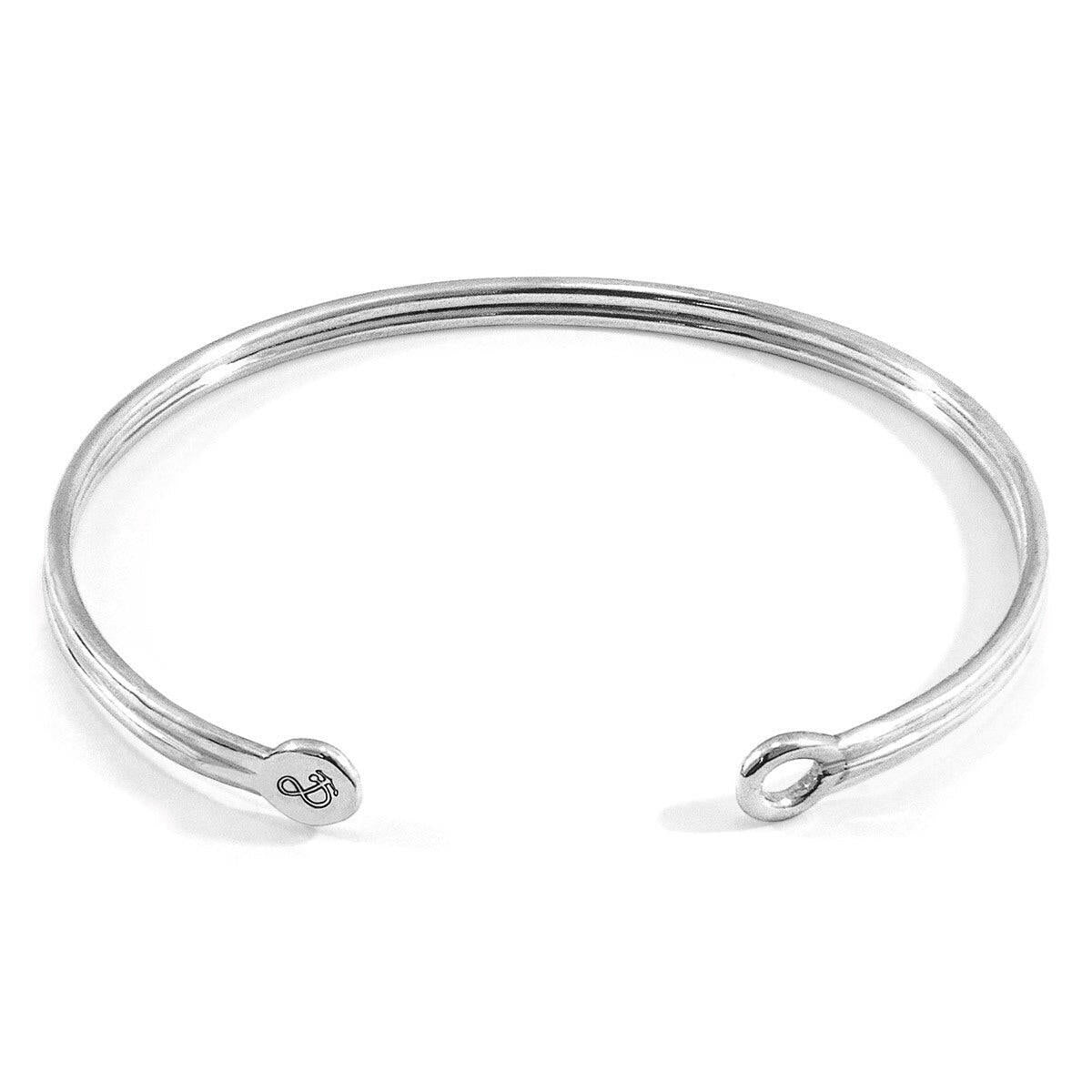 Bartlett Inline Midi Geometric Silver Bangle.