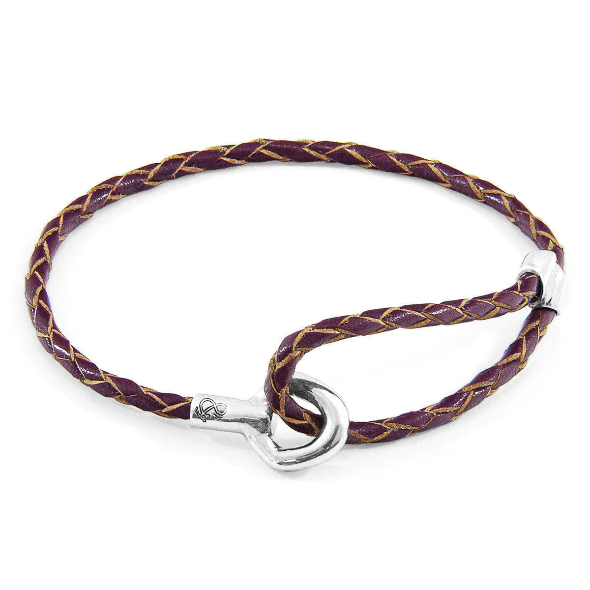 Deep Purple Blake Silver & Leather Bracelet.