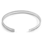 Brady Outline Midi Geometric Silver Bangle.