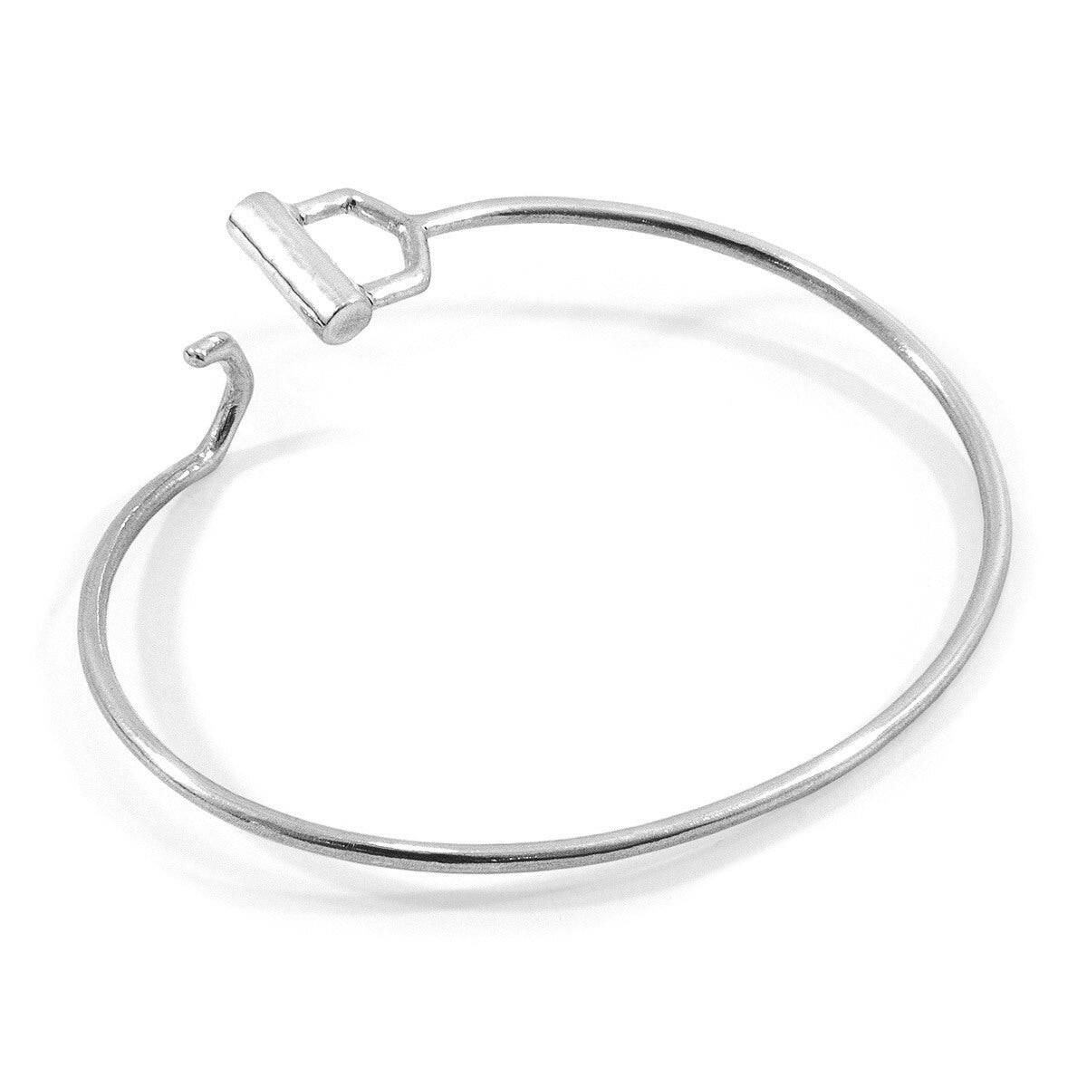 Hardy Buckle Midi Geometric Silver Bangle.