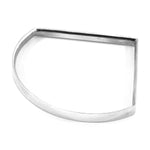 Holden Quarter Circle Geometric Silver Bangle.