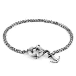 Clyde Anchor I Silver Chain Bracelet.