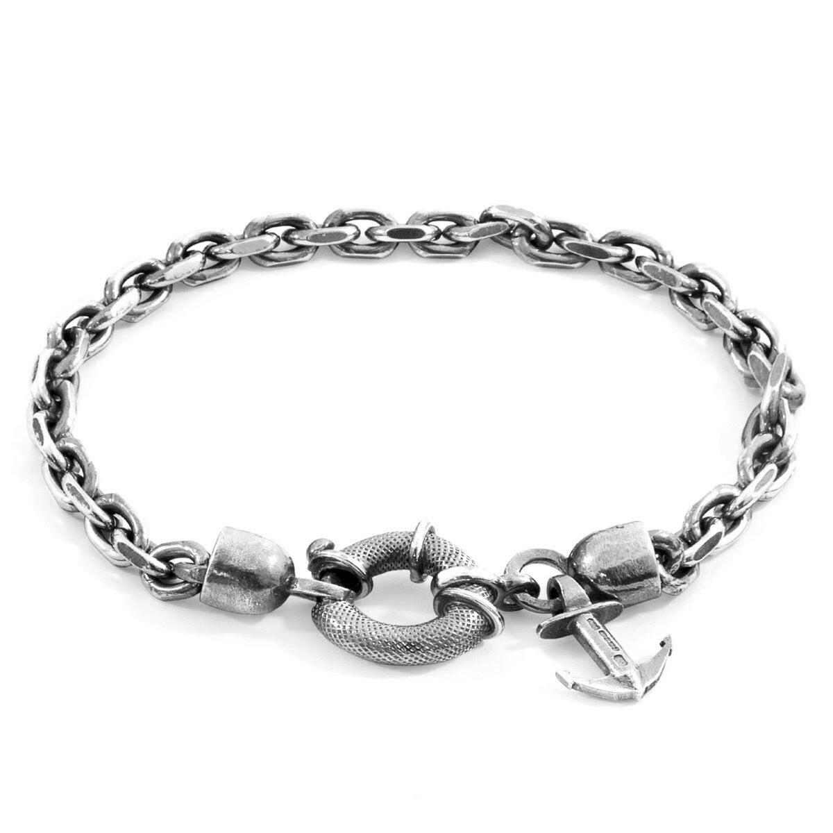 Salcombe Mooring Silver Chain Bracelet.