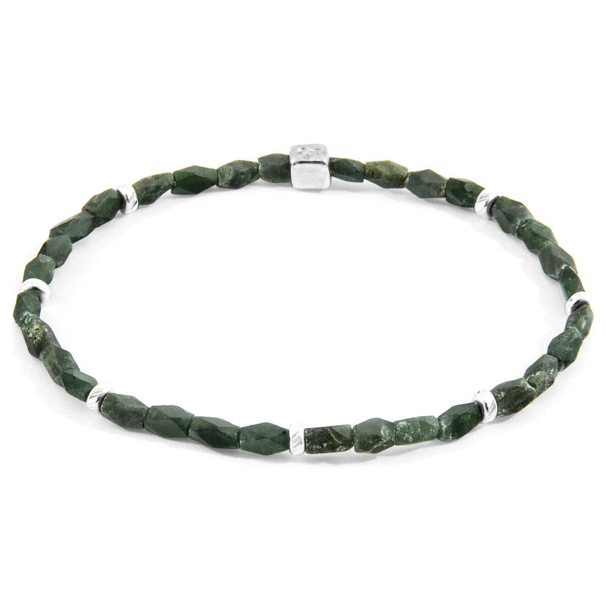 Green Jade Tekapo Silver and Stone Bracelet.