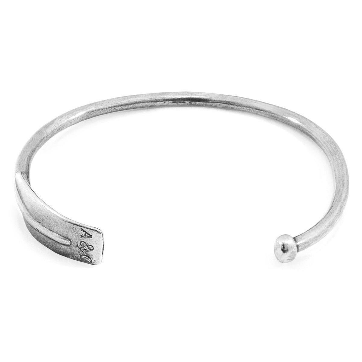 Paddle Navigation Silver Bangle - Selectique 