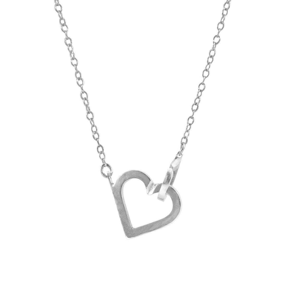 Little Heart Link Paradise Silver Necklace Pendant.