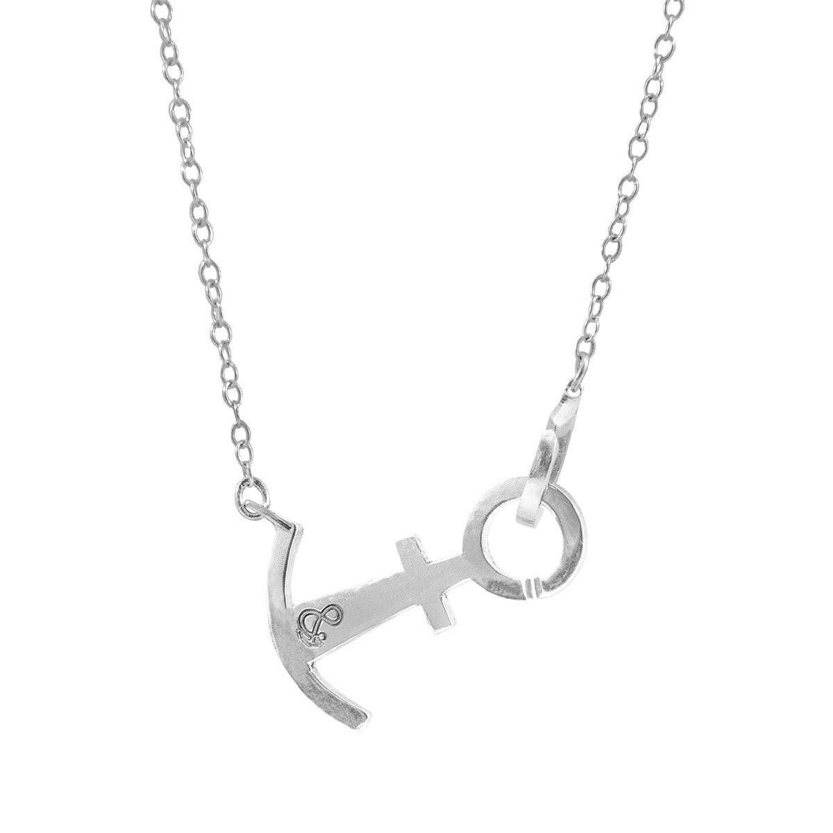 Tourists Anchor Link Paradise Silver Necklace.