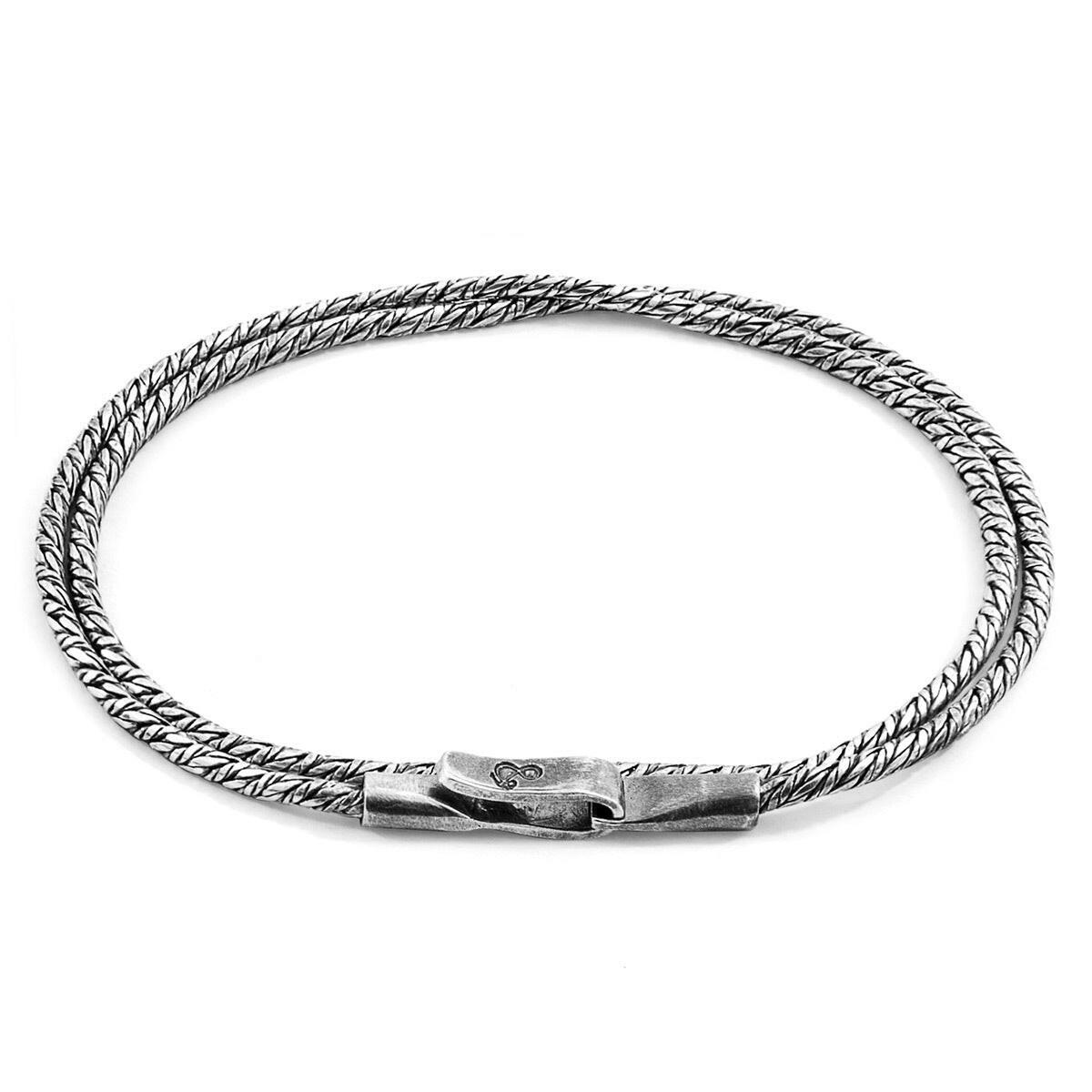 Forestay Double Sail Silver Chain Bracelet.