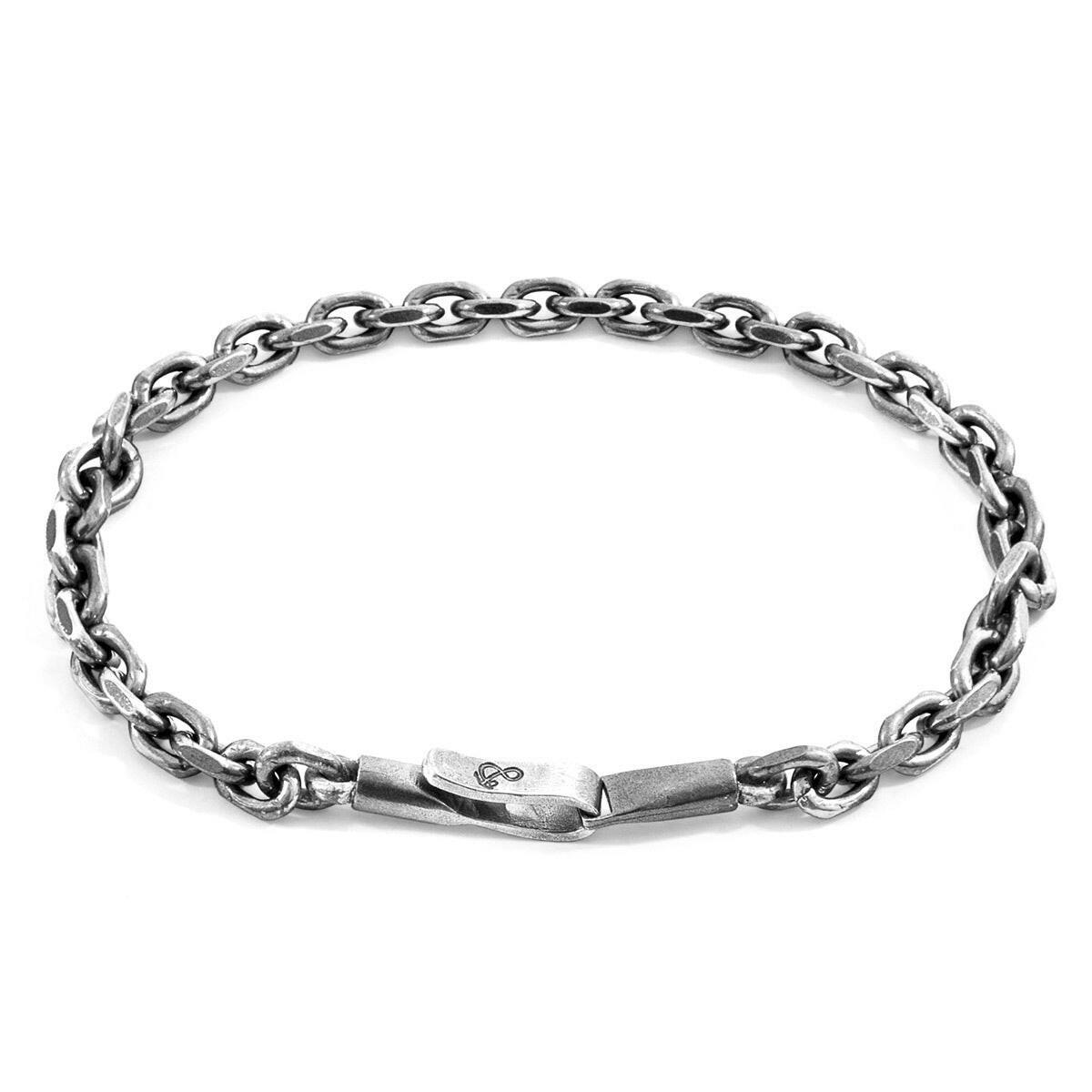 Halyard Single Sail Silver Chain Bracelet.