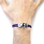 Grape Purple Delta Silver & Leather Bracelet.