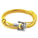 Mustard Yellow Union Silver & Leather Bracelet.