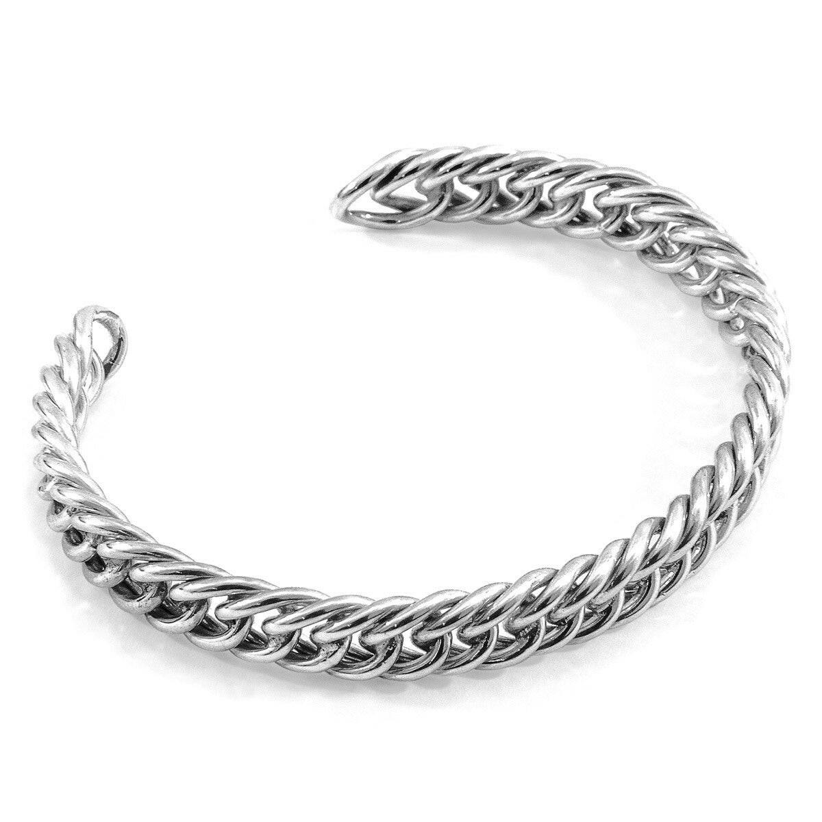 Jib Sail Silver Chain Bangle.