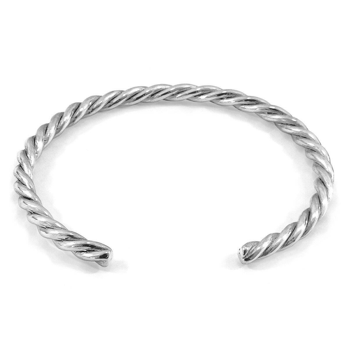 Gammell Full Rope Wayfarer Silver Bangle.