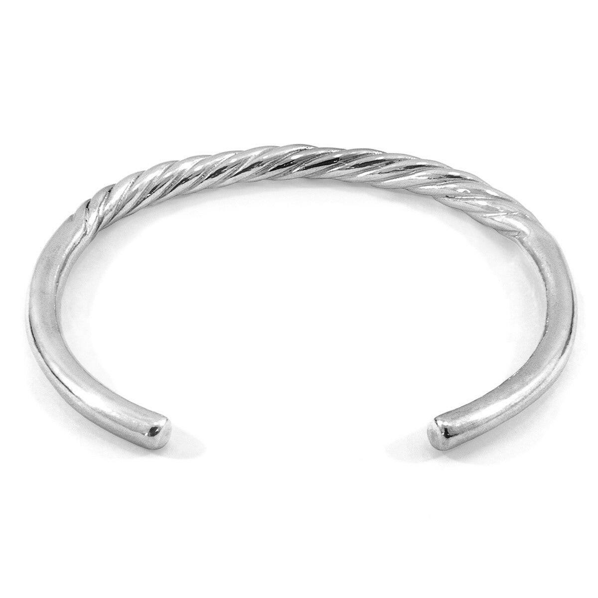 Haden Half Rope Wayfarer Silver Bangle.