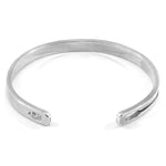 Tullett Paddle Cutout Wayfarer Silver Bangle.