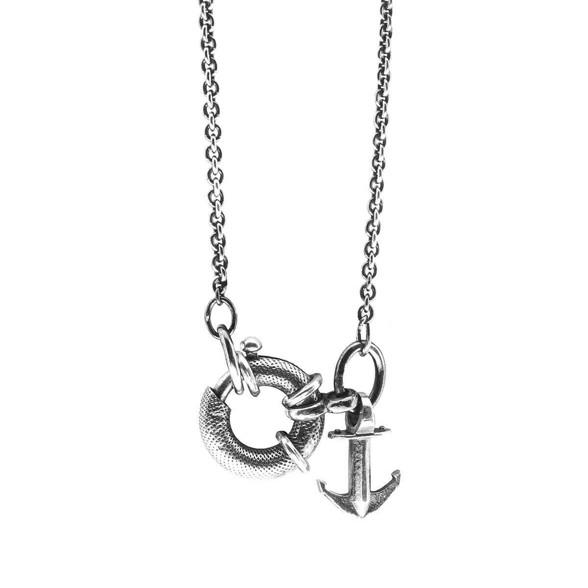 Clyde Anchor Signature Silver Necklace Pendant.